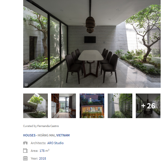 Tạp chí kiến trúc Hoa Kỳ đưa tin về Tropical House 1 của ARO Studio
